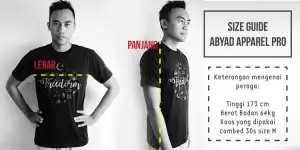 panduan ukuran kaos