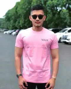 kaos simpel pink